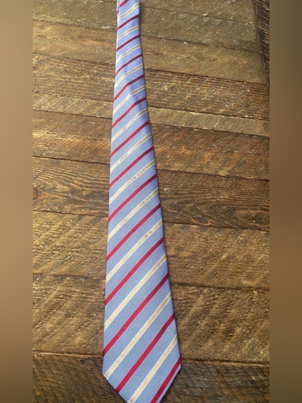 Brand New David Donahue Classic Blue Stripe Men’s Tie